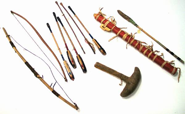 A group of Plains items Two Northern Cheyenne sets of