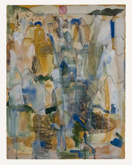 ROMARE BEARDEN 1911 1988 Fjord Watercolor and pencil on wove