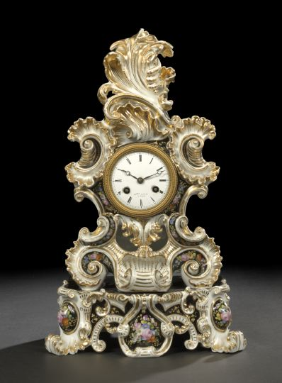 Fine Rare and Exuberantly Modeled Jacob Petit Paris Porcelain Mantel
