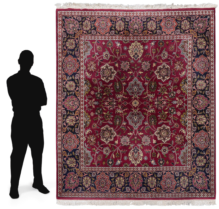 APPROX 15 30 YR OLD INDO PERSIAN HAND KNOTTED WOOL