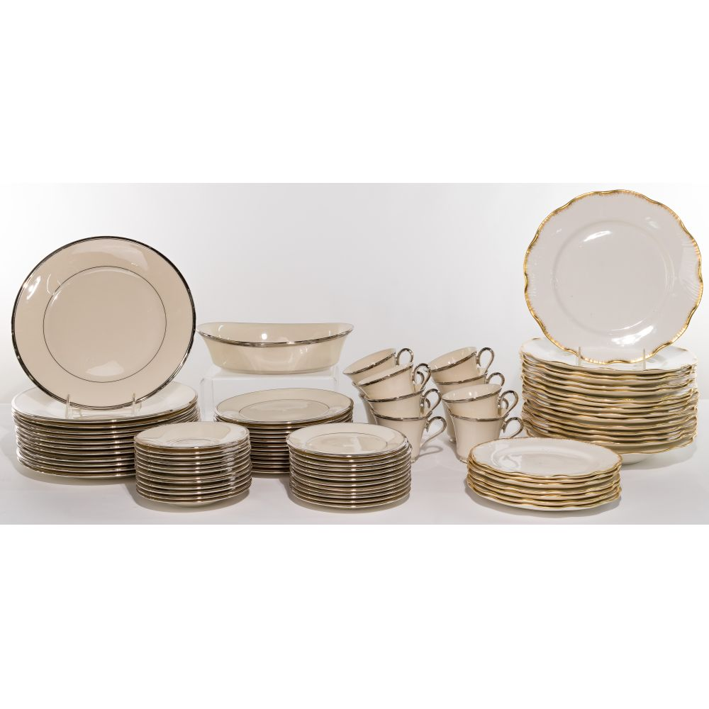 LENOX SOLITAIRE PARTIAL CHINA SERVICE 60 items including 12 10