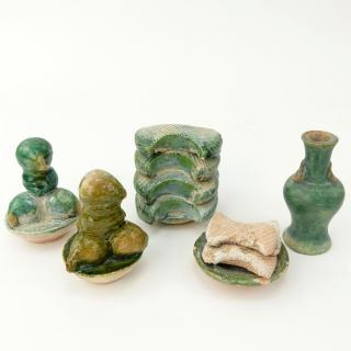 A Lot of Five 5 Chinese Ming Dynasty Terracotta Funerary