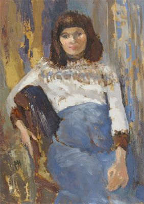 Priscilla Hanbury 1921 2008 Portrait of a girl in a