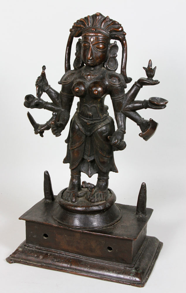 6415 Indian 15th 16th C Bronze Kali Statue of Kali