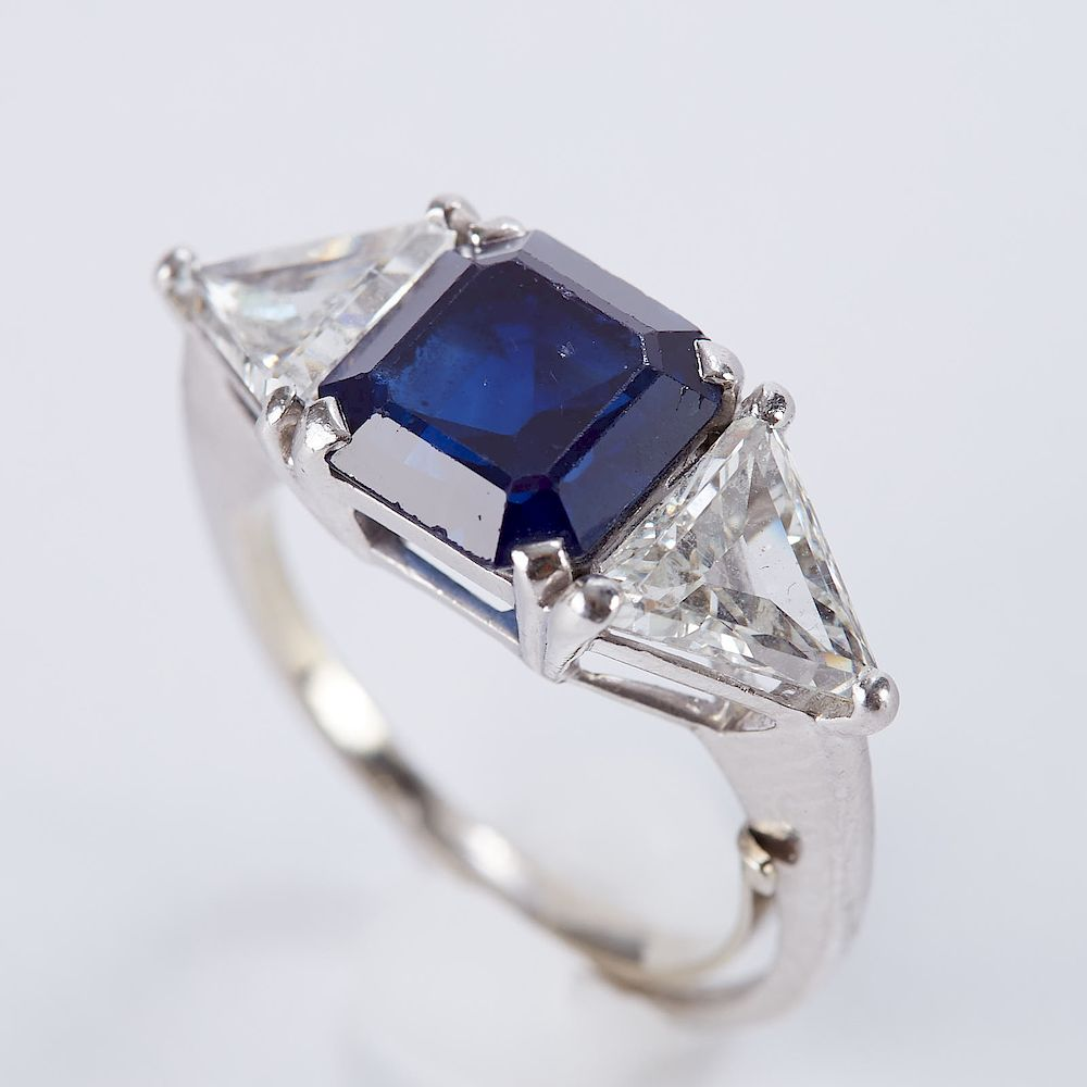 Sapphire and Diamond Ring Sapphire and diamond ring featuring a
