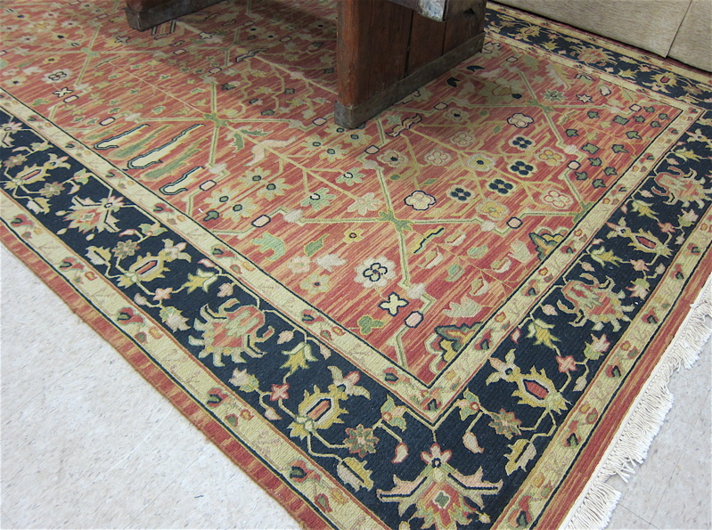 ORIENTAL FLAT WEAVE CARPET hand woven in a stylized floral