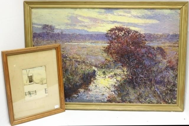 ERNEST LUDVIG IPSEN 1869 1951 S DARTMOUTH OIL PAINTING ON