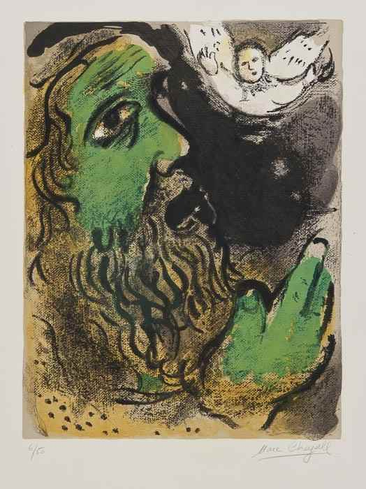 Marc Chagall 1887 1985 Job en Pri re from Bible