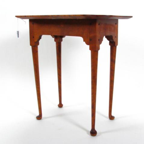 David Smith Cabinet Makers Ohio rectangular top end table curly