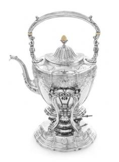 An American Silver Kettle on Lampstand Wiilliam B Durgin for
