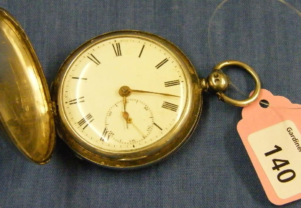 Silver fusee lever engine turned pocket watch hallmarked London 1855