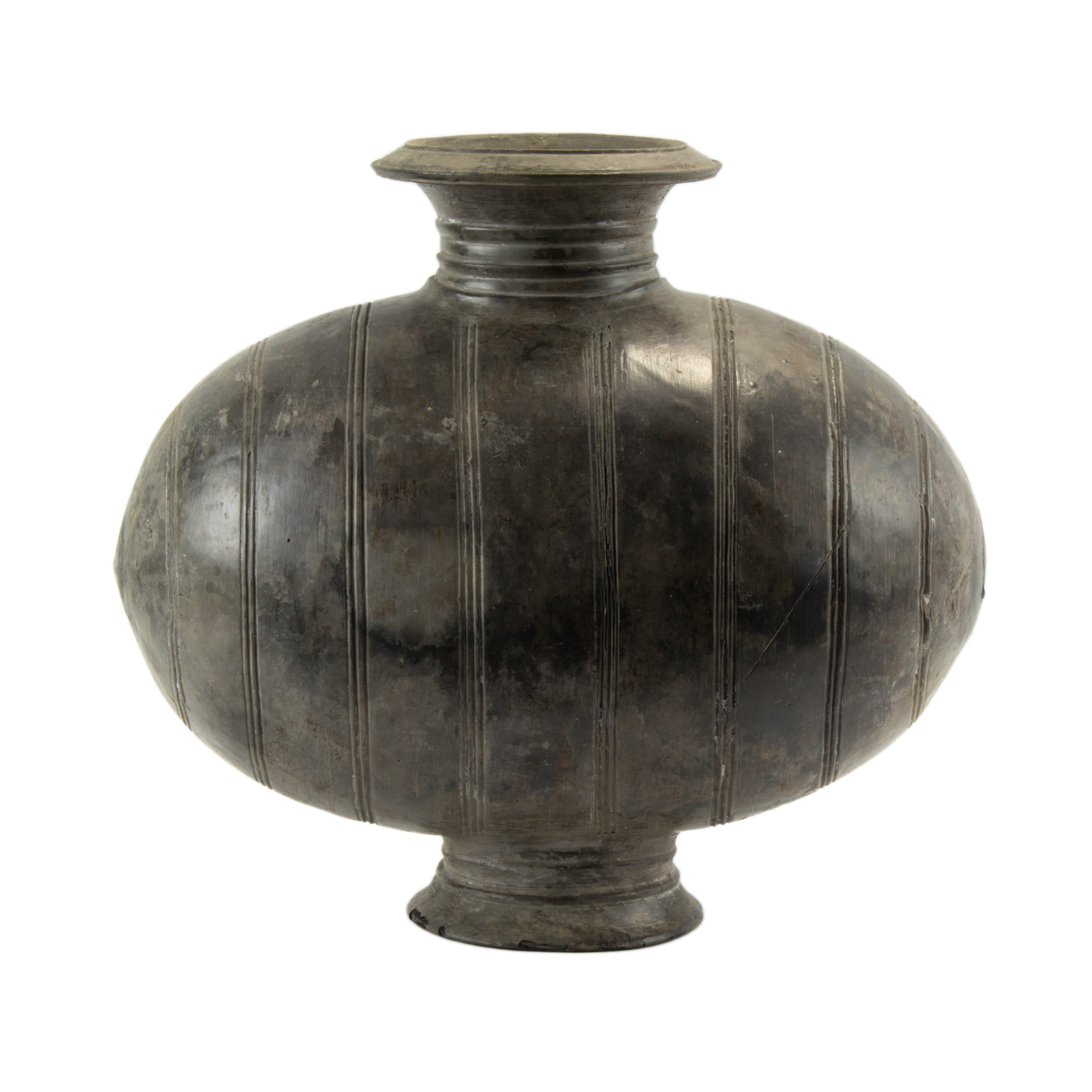 CHINESE HAN DYNASTY COCOON FORM VESSEL Chinese Han dynasty cocoon