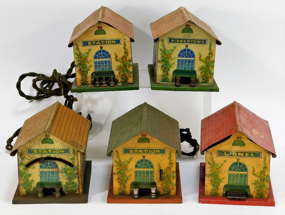 Pre War Lionel Tin Litho Transformer Stations United States Early