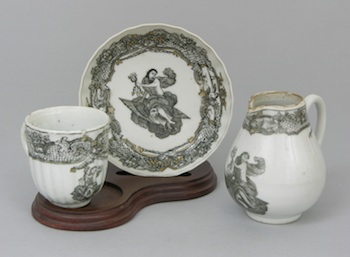 Three Pieces of 18th Century Chinese Export Porcelain Three pieces