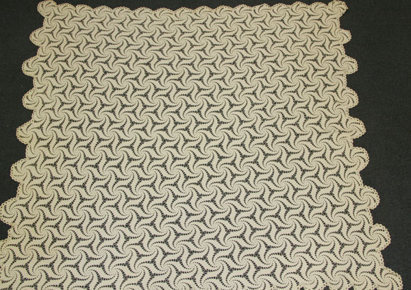 Hand stitched single panel crochet bed cover pinwheel pattern 90