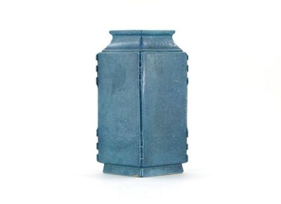 A Chinese lozenge shaped vase decorated with an all over