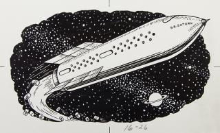 Futuristic Rocket Ship S S Saturn McKee John Dukes American
