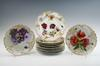 PLATES Set of eleven hand painted Limoges plates ca 1880