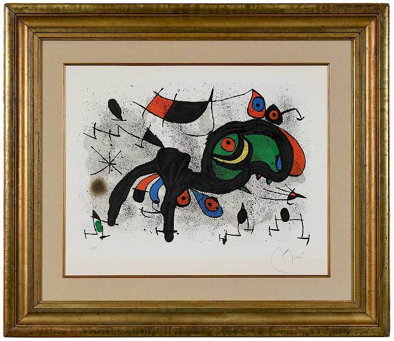 Joan Miro Spanish 1893 1983 Le B lier Fleuri 1971