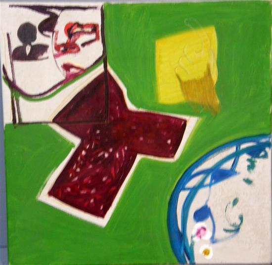 Patrick Dolan 1926 1980 Irish abstract composition in colours oil