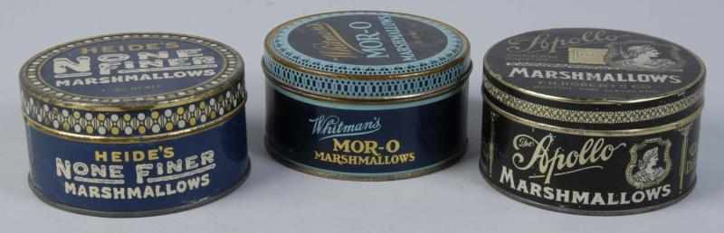 Lot of 3 Marshmallow Tins Description Includes Heide s Whitman
