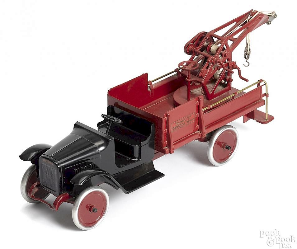 Restored Buddy L pressed steel Wrecking Truck Restored Buddy L