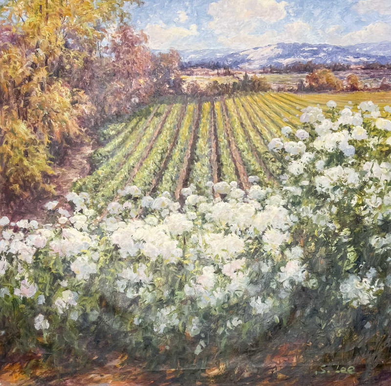 Sang M LeeKorean b 1949 Silverado Trailoil on canvas unstretched