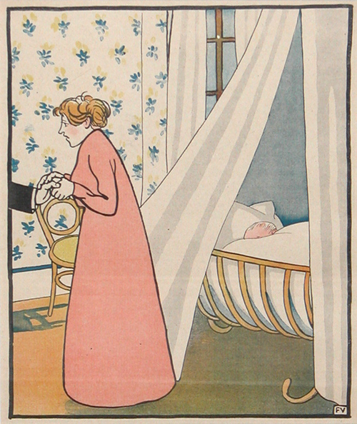 The Sick Child Vallotton Felix Edouard Swiss 1865 1925 Lithograph