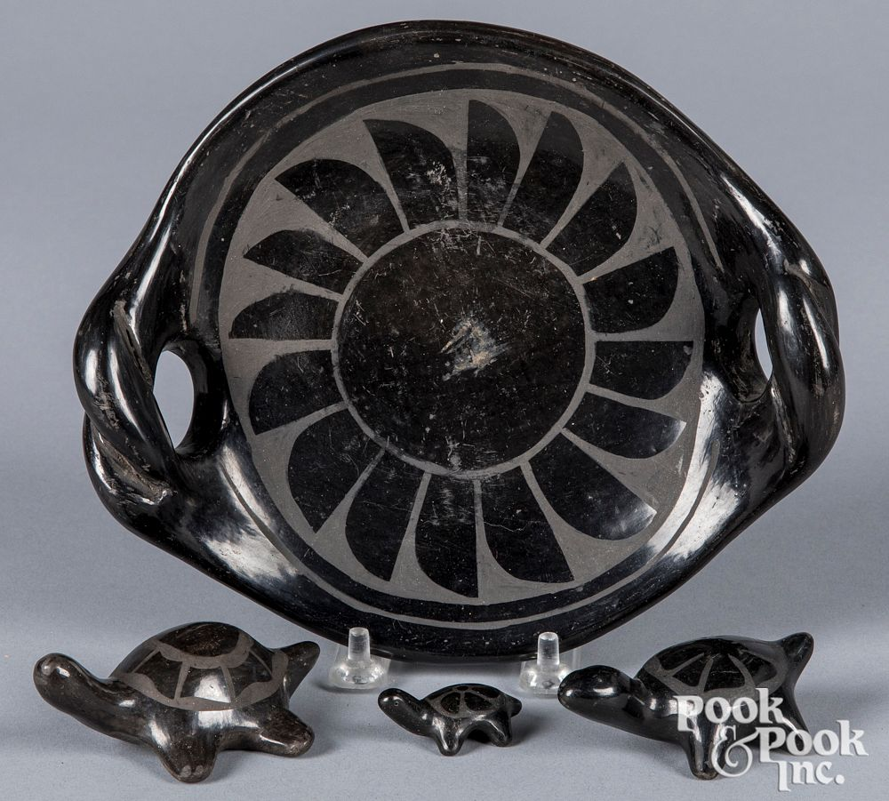 Santa Clara Pueblo Indian blackware pottery Santa Clara Pueblo Indian