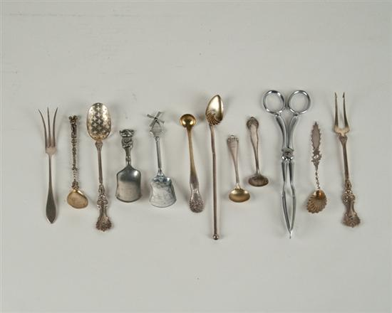 A Miscellaneous Lot of Silver and Other Flatware a pewter