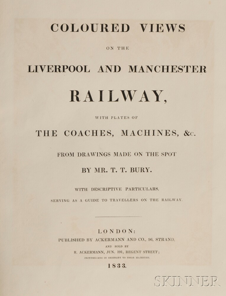 Bury Thomas Talbot 1809 1877 Coloured Views on the Liverpool