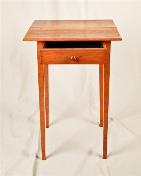 An E 19th C Single Drawer Work Stand Maple or