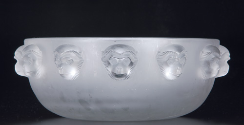 R LALIQUE Bowl Madagascar clear and frosted c 1928 Some