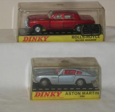 153 Aston Martin DB6 metallic silver blue 158 Rolls Royce