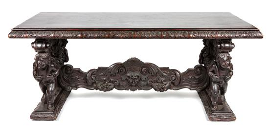 Sale 463 Lot 120 A Renaissance Revival Carved Library Table