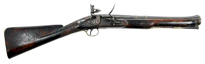 Brass Flintlock Blunderbuss 14 in barrel 28 in overall lock