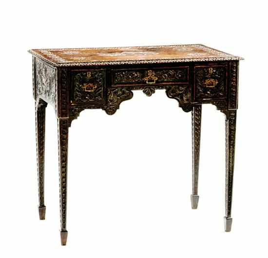 George III carved oak lowboy late 18th century carved rectangular