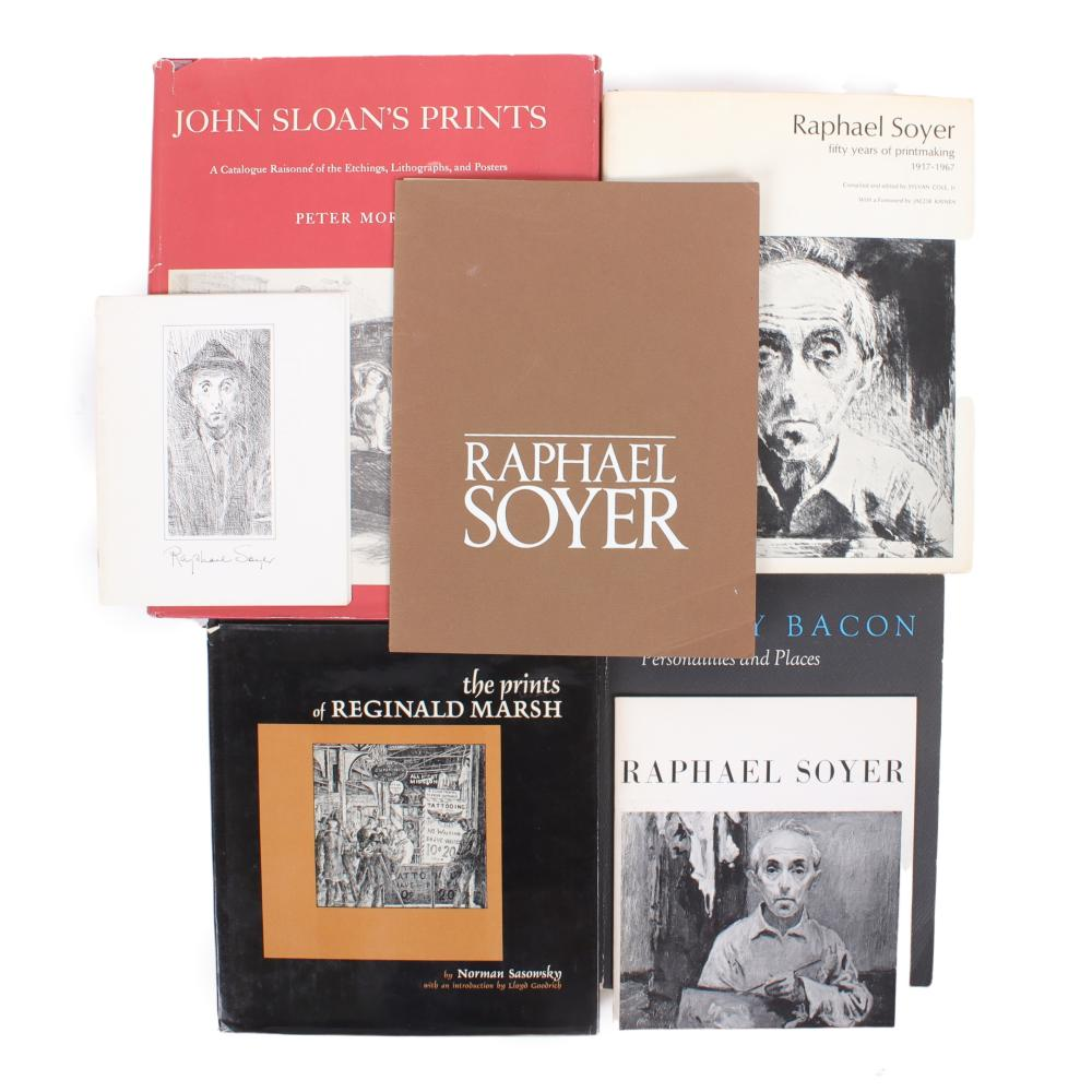 BACON MARSH SOYER SLOAN 7ART MONOGRAPH BOOKS CATALOGUE RAISONNE AND