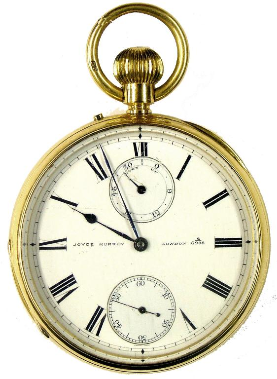 Good 18ct lever pocket watch the three quarter plate gilt
