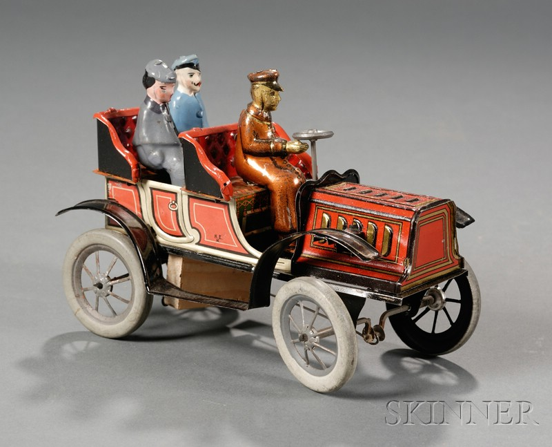 Hans Eberl Painted and Lithographed Tin Motor Car Toy Germany