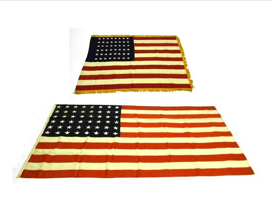 Two 48 star indoor flags with fringe very clean condition