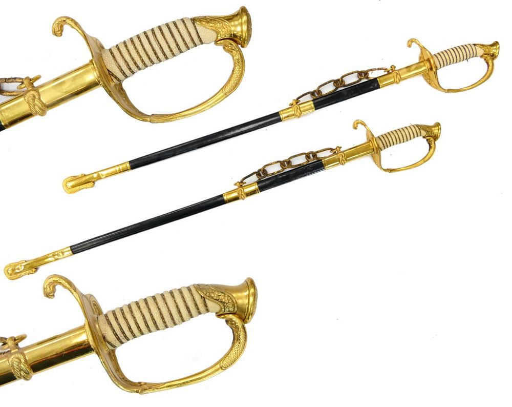 2 USN NAVY CEREMONIAL SWORDS MEYER CONQUEROR A set of