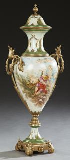 Sevres Style Bronze Ormolu Mounted Porcelain Cover Sevres Style Bronze