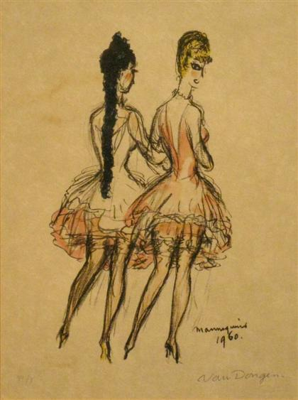 KEES VAN DONGEN dutch 1877 1968 MANNEQUINS 1960 signed in