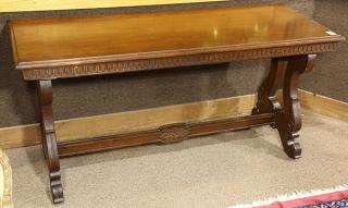Italian carved walnut console table Italian carved walnut console table