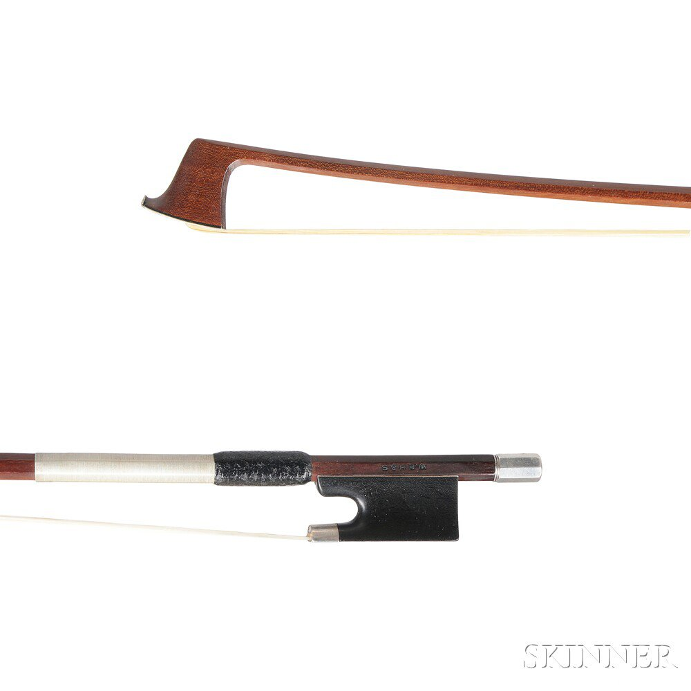English Silver mounted Violin Bow W E Hill Sons the
