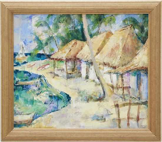 William Melton Halsey South Carolina 1915 1999 THATCHED HUTS ISLA