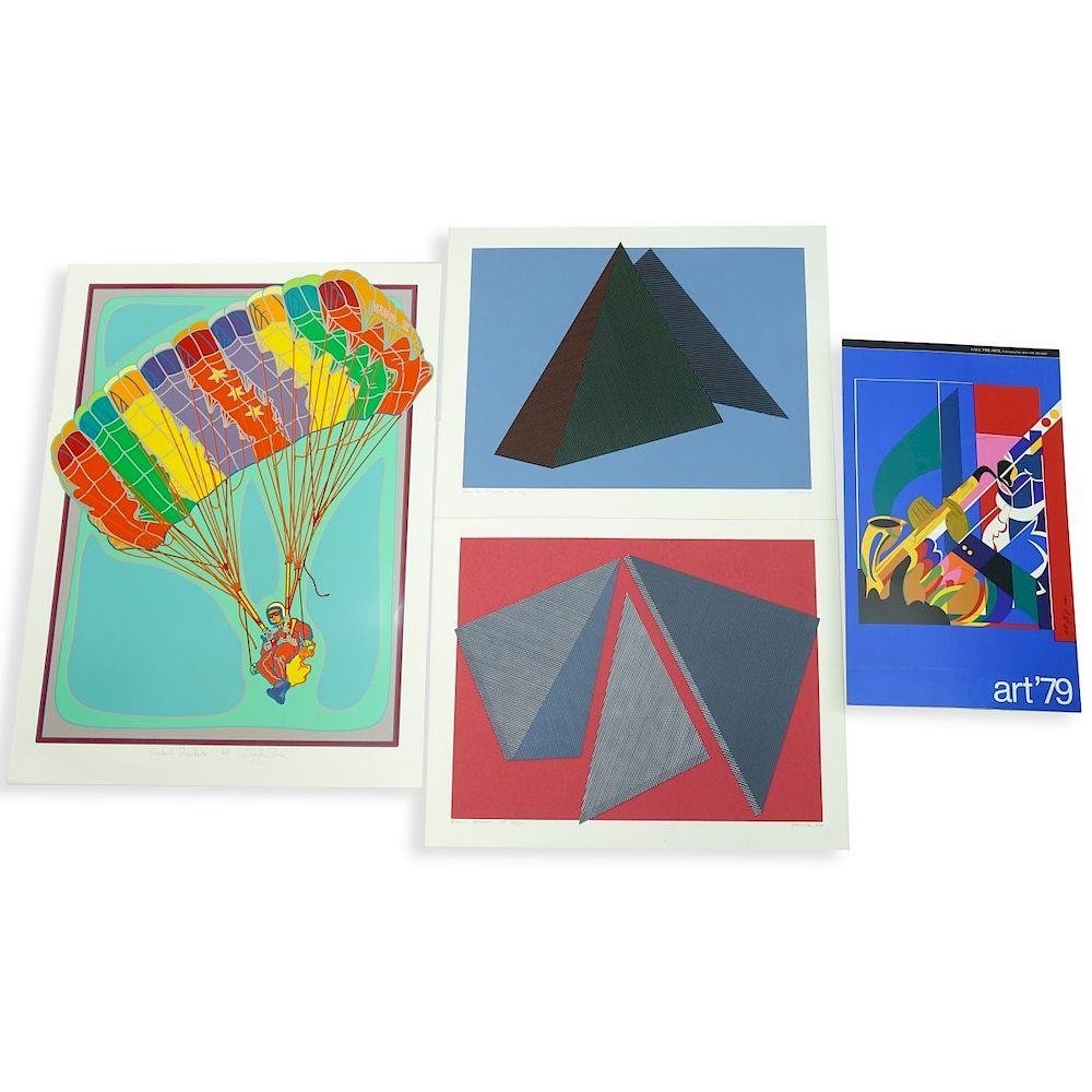 Late 20th C Serigraphs Prints Collection of Four 4 Late