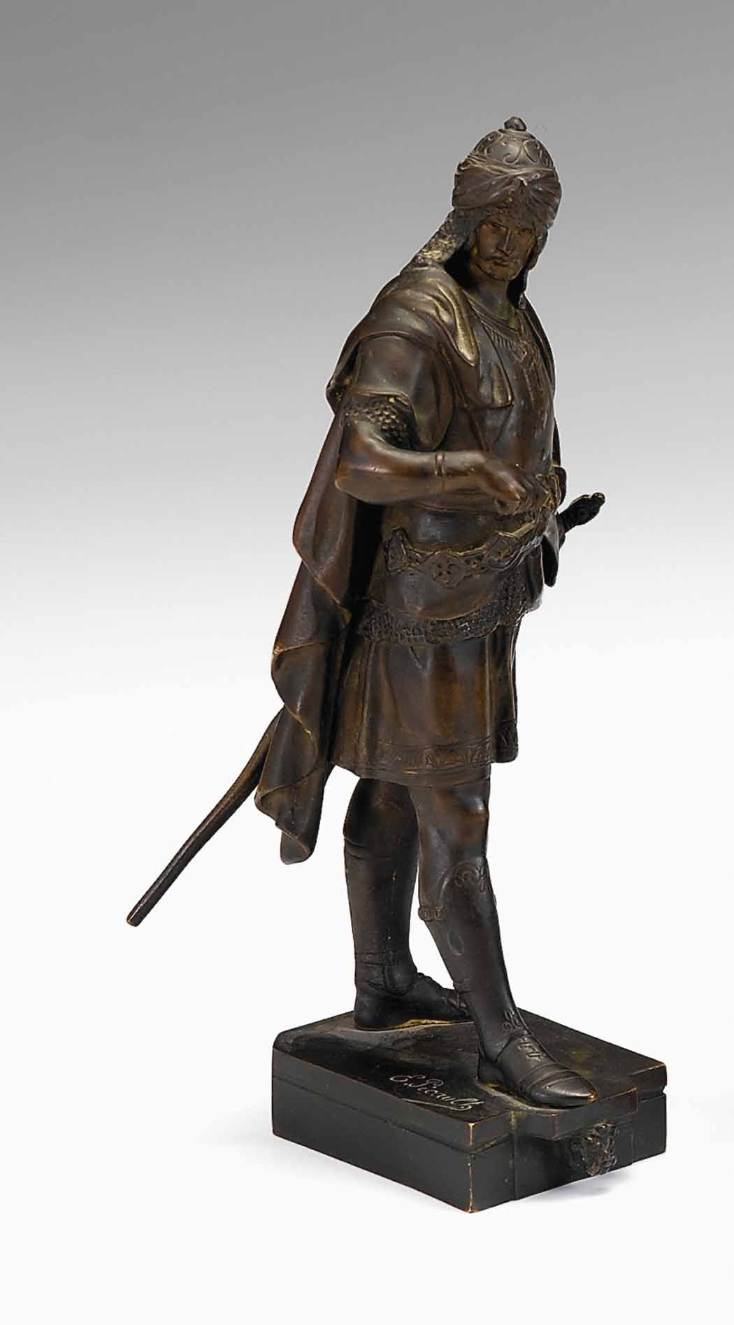 Emile Louis Picault French 1833 1915 the falconer Dark brown