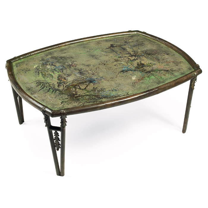 Philip Kelvin LaVerne La Fleur coffee table rectangular top with